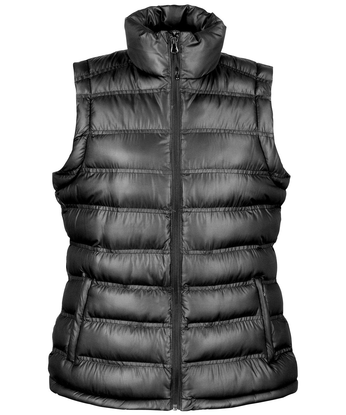 Black - Women's ice bird padded gilet - GarmentEmbroidery