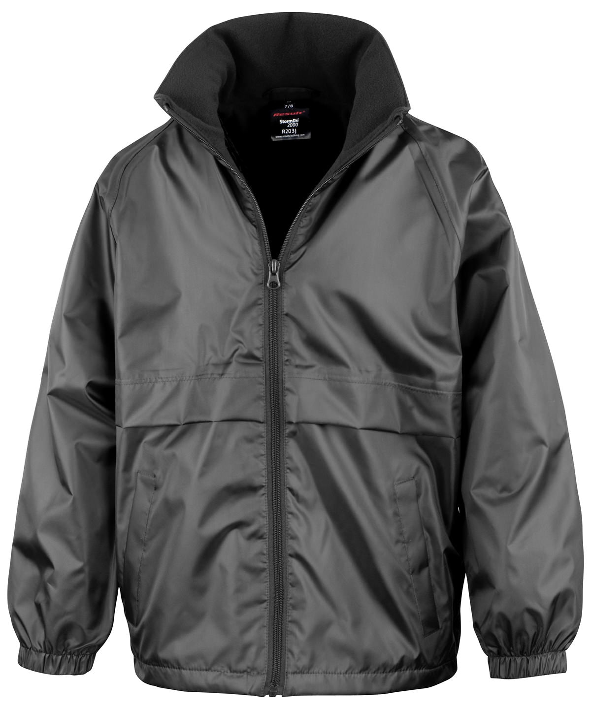 Black - Core junior microfleece lined jacket - GarmentEmbroidery