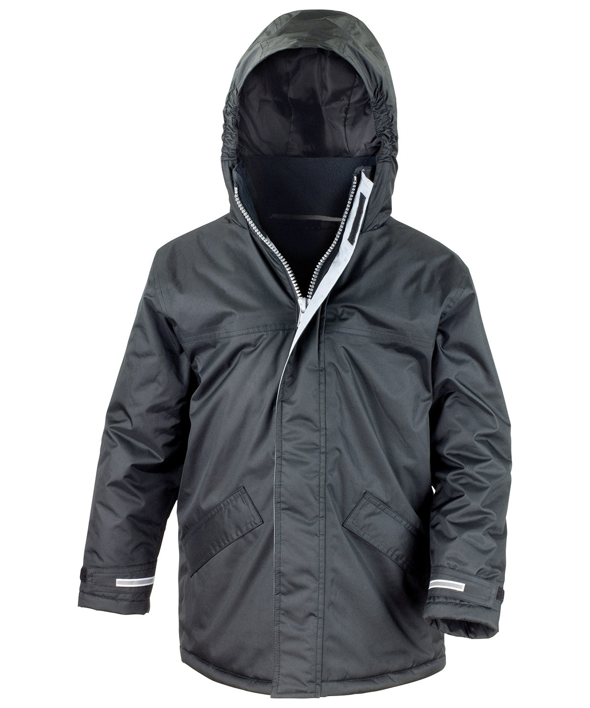 Black - Core junior winter parka - GarmentEmbroidery