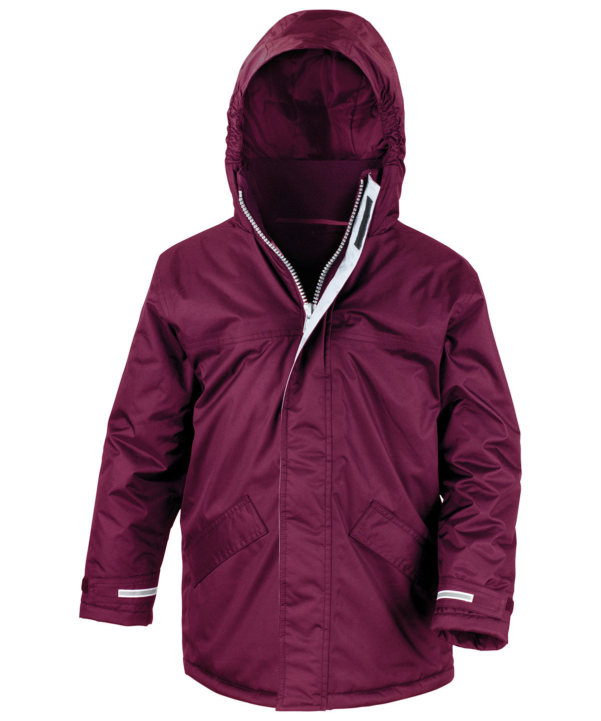 Burgundy - Core junior winter parka - GarmentEmbroidery
