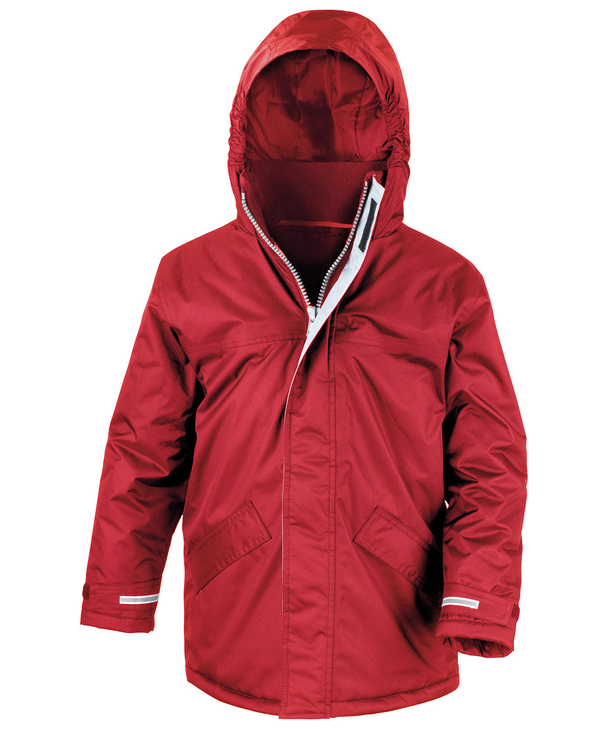Red - Core junior winter parka - GarmentEmbroidery