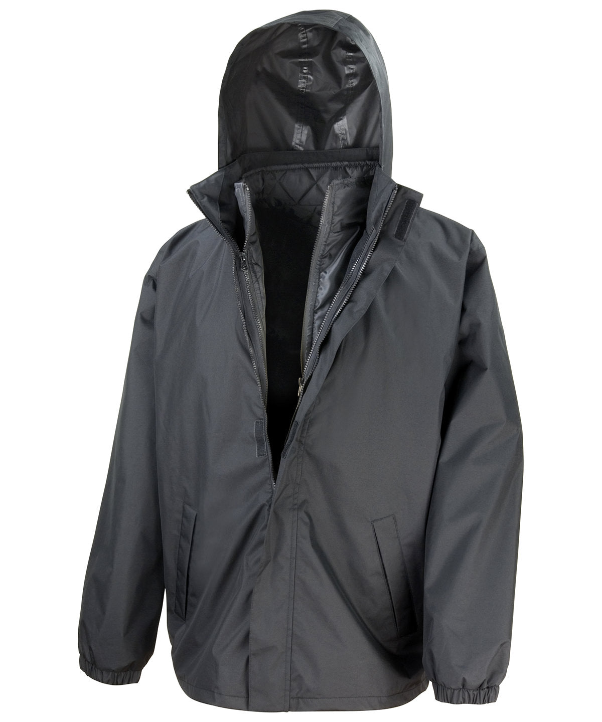 Black - Core 3-in-1 jacket with quilted bodywarmer - GarmentEmbroidery