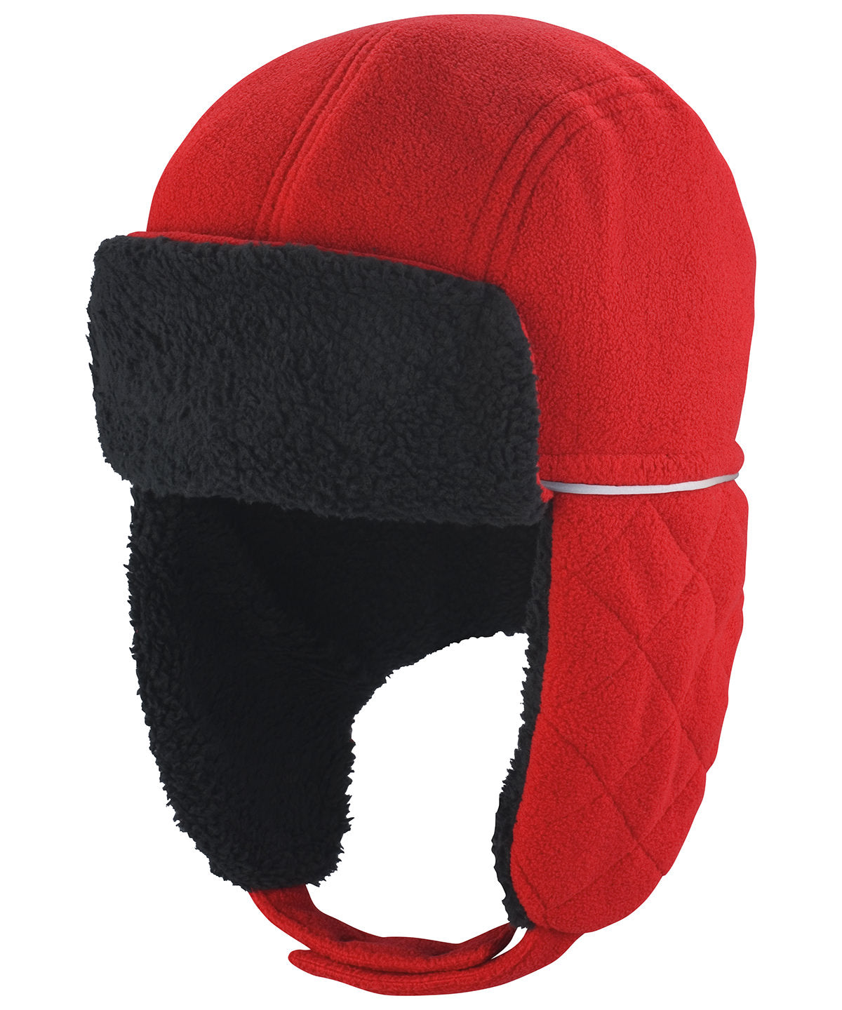 Red/Black - Ocean trapper hat - GarmentEmbroidery