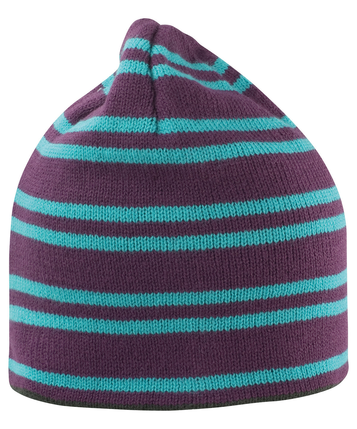Plum/Turquoise/Grey - Team reversible beanie - GarmentEmbroidery