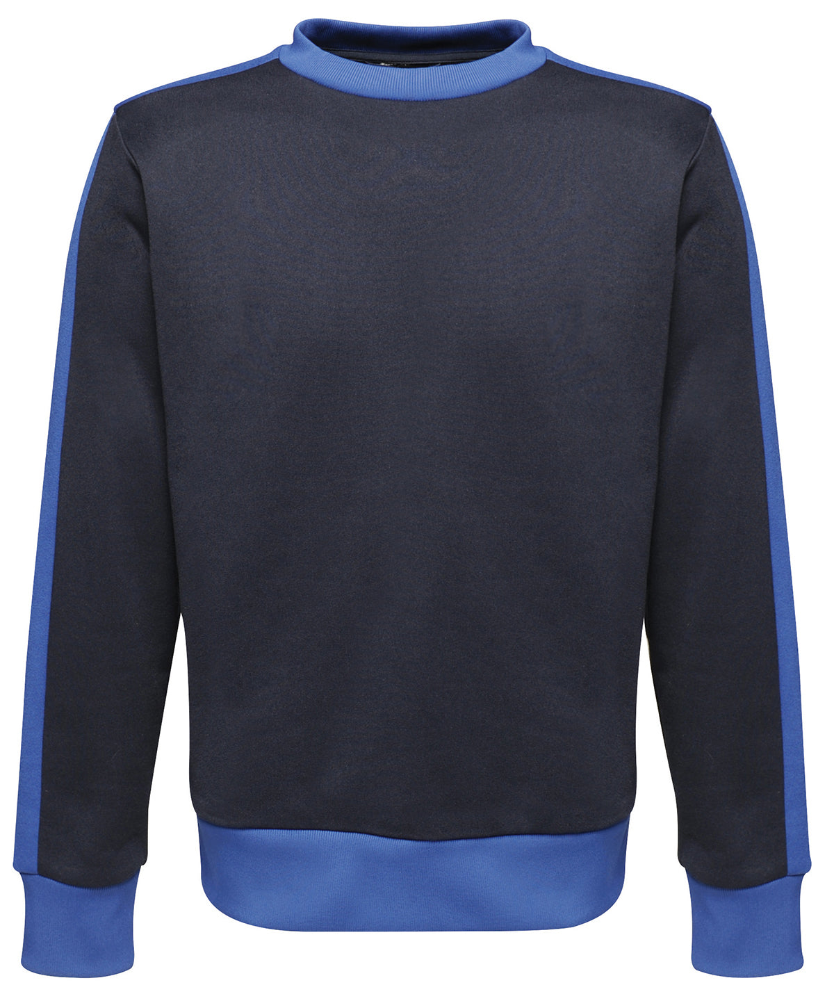 Navy/New Royal - Contrast crew sweat - GarmentEmbroidery