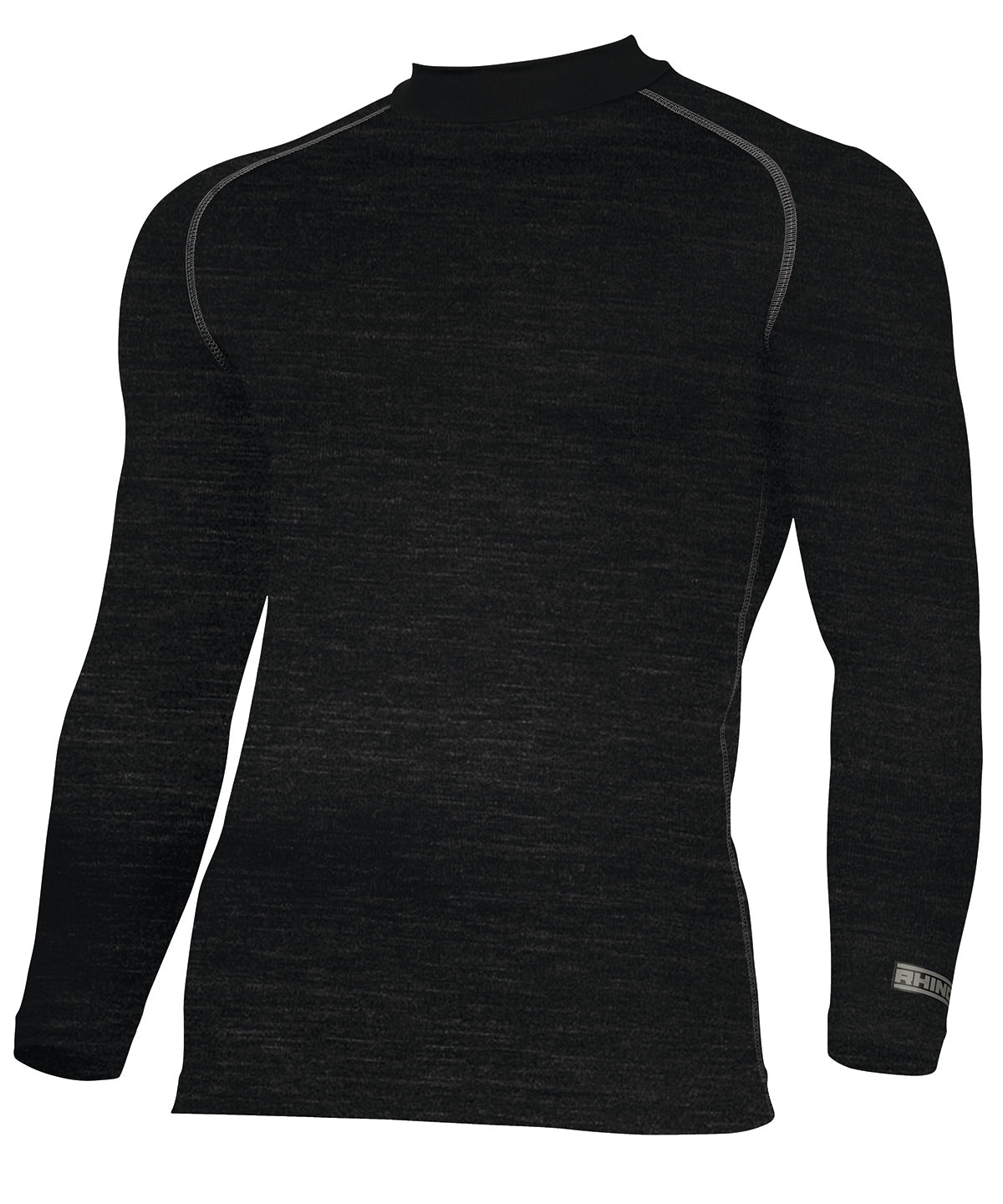 Black Heather - Rhino baselayer long sleeve - GarmentEmbroidery