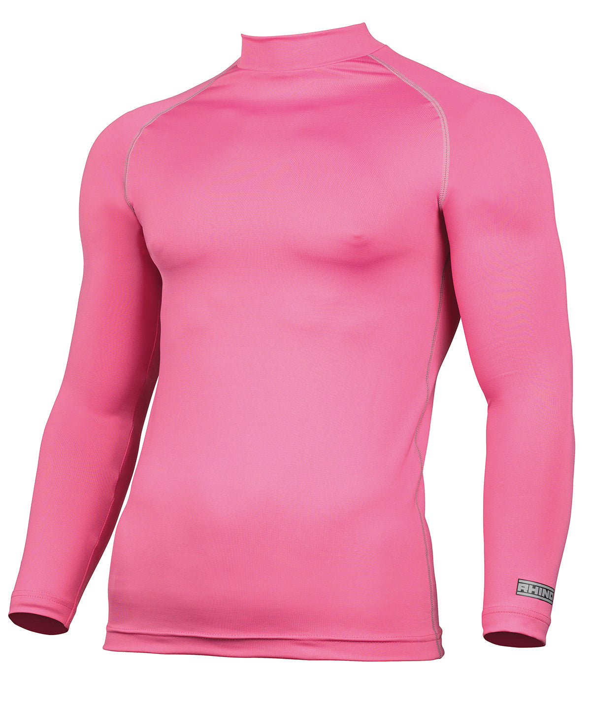 Pink - Rhino baselayer long sleeve - GarmentEmbroidery