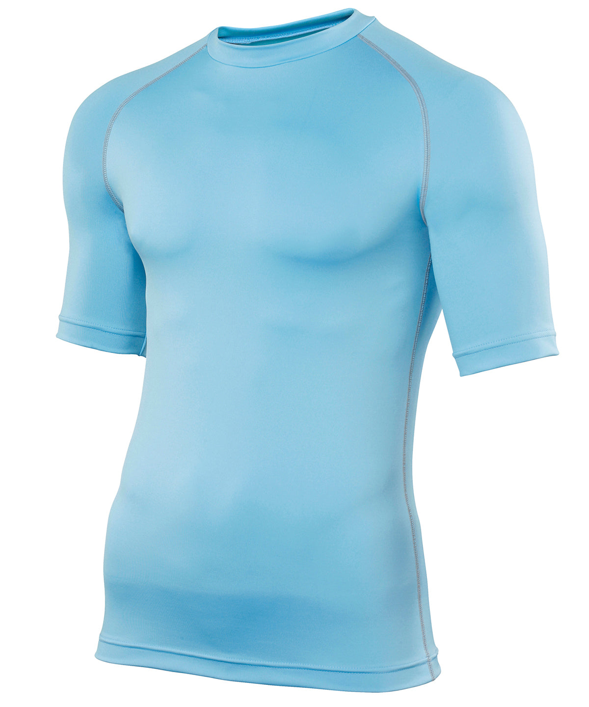 Light Blue - Rhino baselayer short sleeve - GarmentEmbroidery