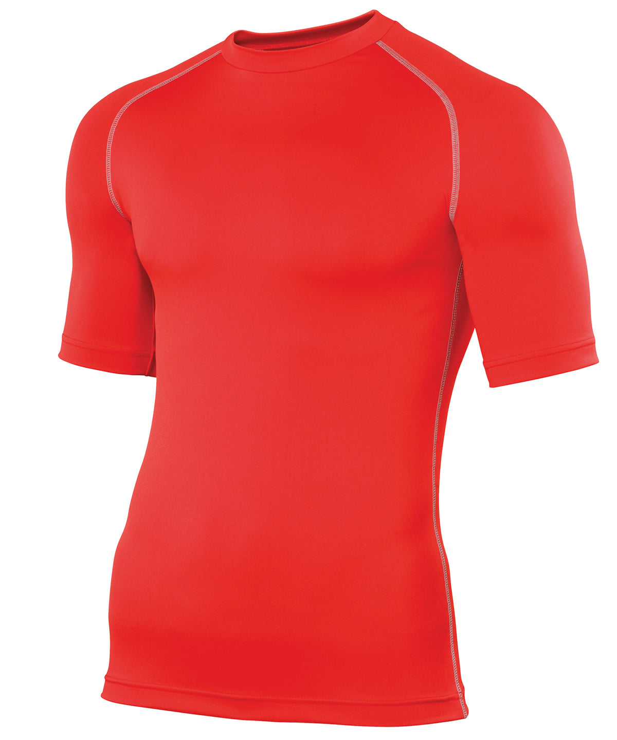 Red - Rhino baselayer short sleeve - GarmentEmbroidery