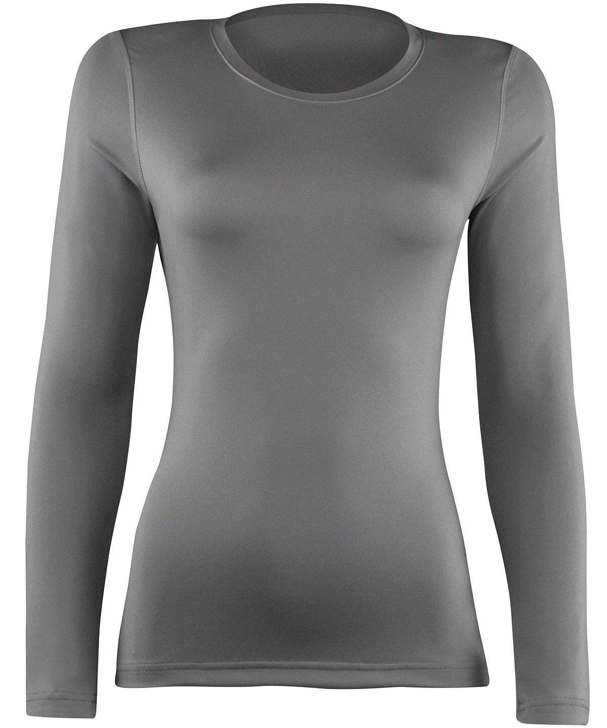 Heather Grey - Women's Rhino baselayer long sleeve - GarmentEmbroidery