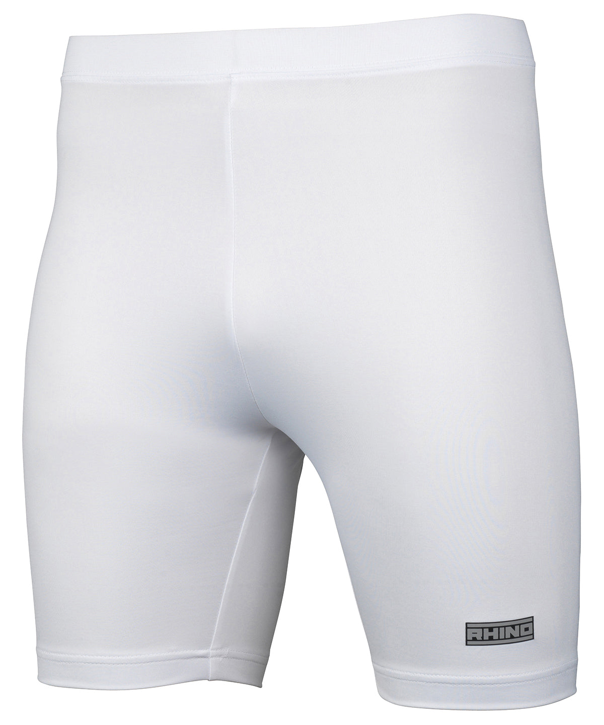 White - Rhino baselayer shorts - GarmentEmbroidery