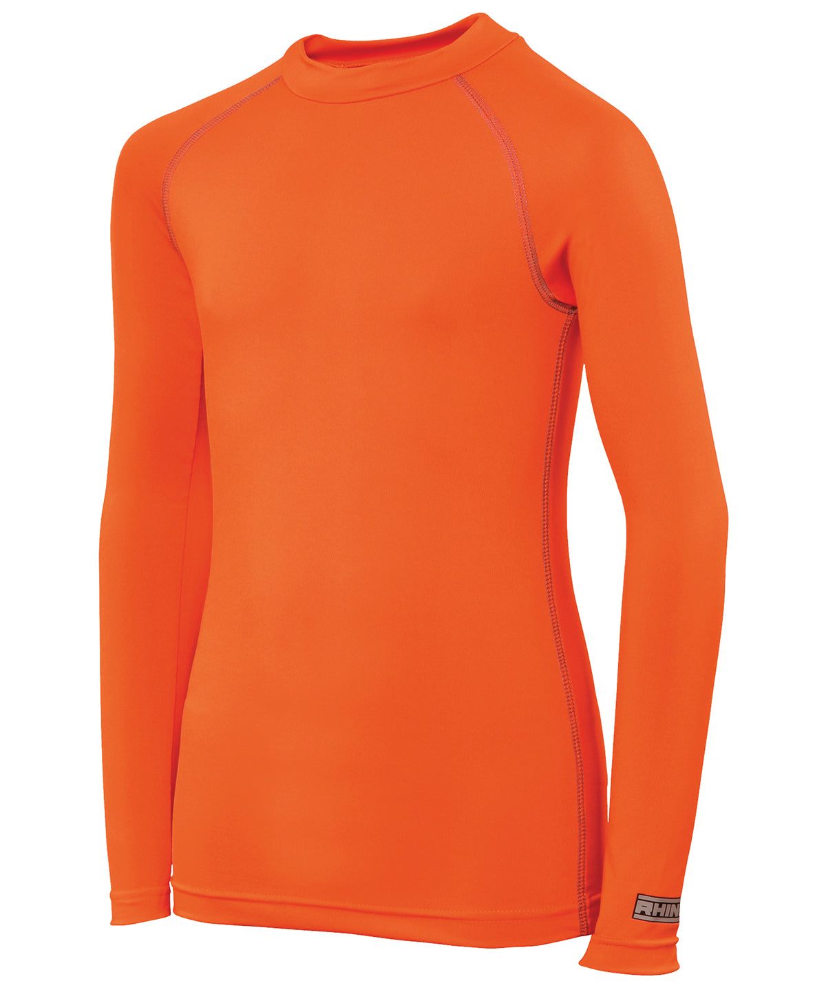 Orange - Rhino baselayer long sleeve - juniors - GarmentEmbroidery