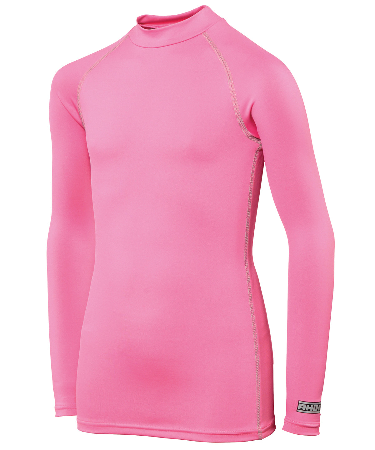 Pink - Rhino baselayer long sleeve - juniors - GarmentEmbroidery
