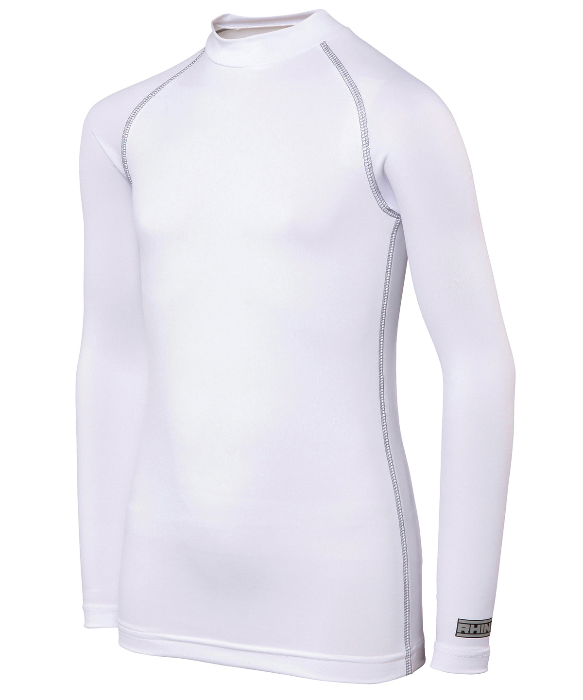 White - Rhino baselayer long sleeve - juniors - GarmentEmbroidery