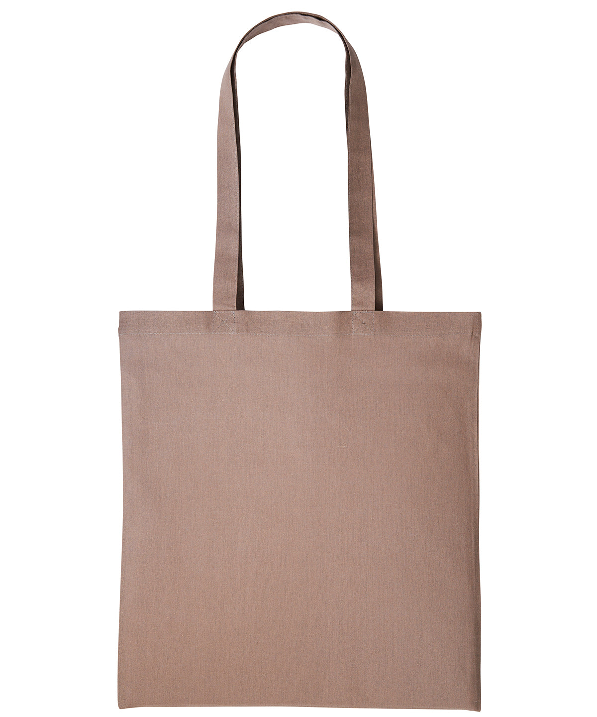 Light Brown - Cotton shopper long handle - GarmentEmbroidery