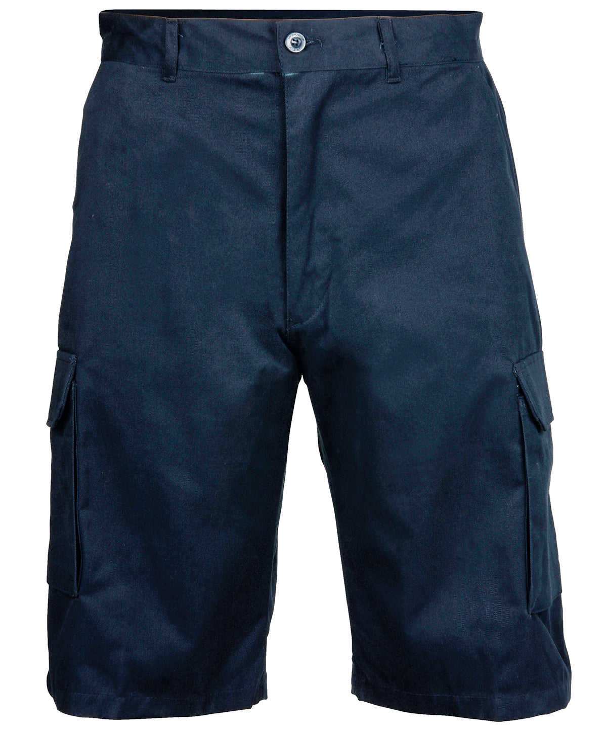 Navy - Cotton cargo shorts - GarmentEmbroidery