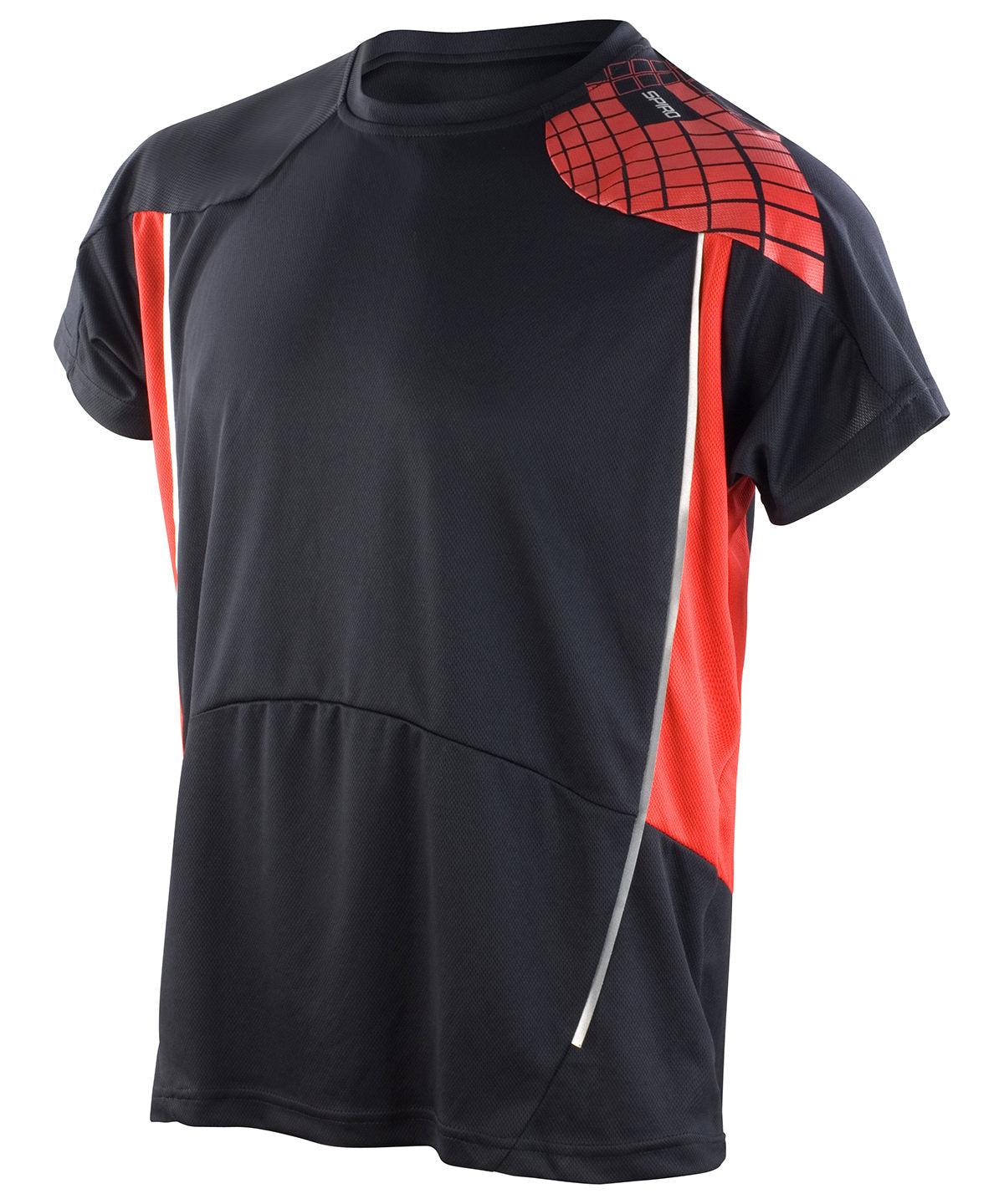 Black/Red - Spiro training shirt - GarmentEmbroidery