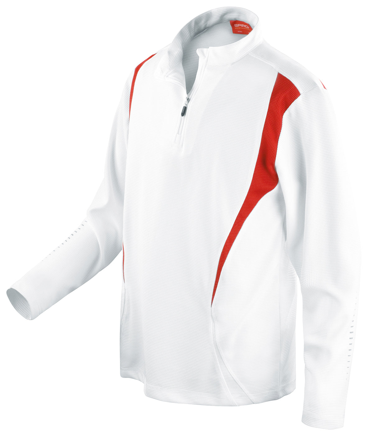 White/Red/White - Spiro trial training top - GarmentEmbroidery