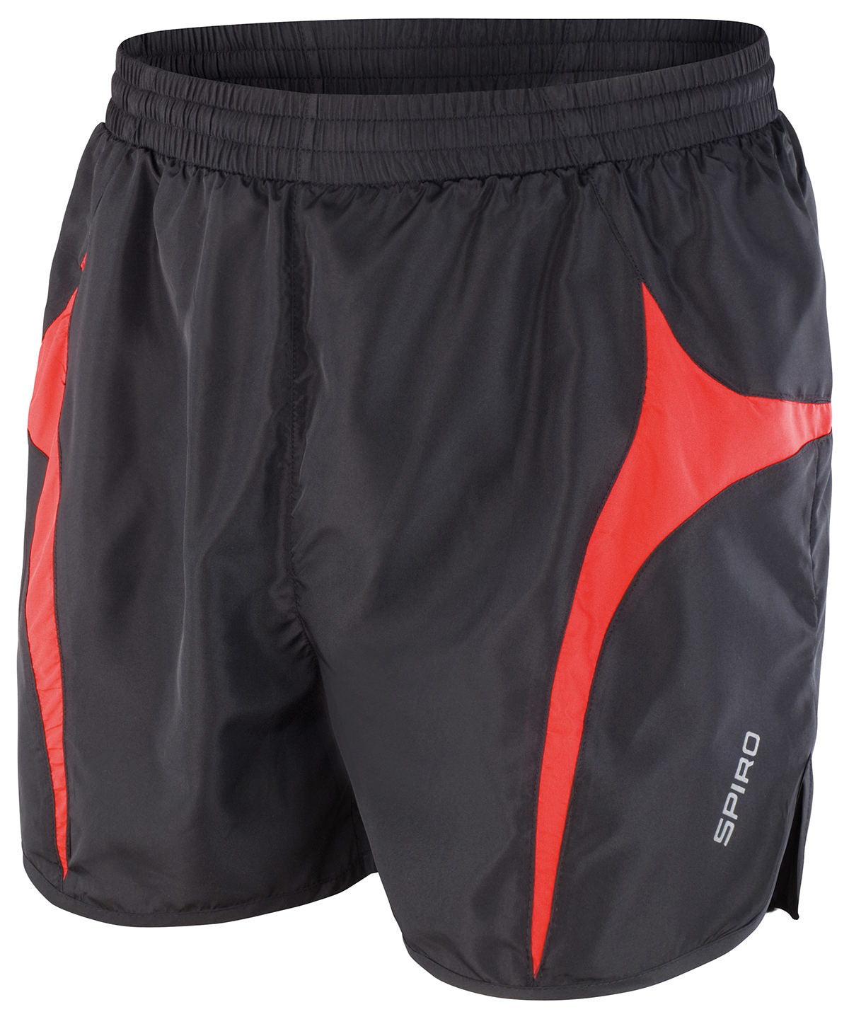 Black/Red - Spiro micro-lite running shorts - GarmentEmbroidery