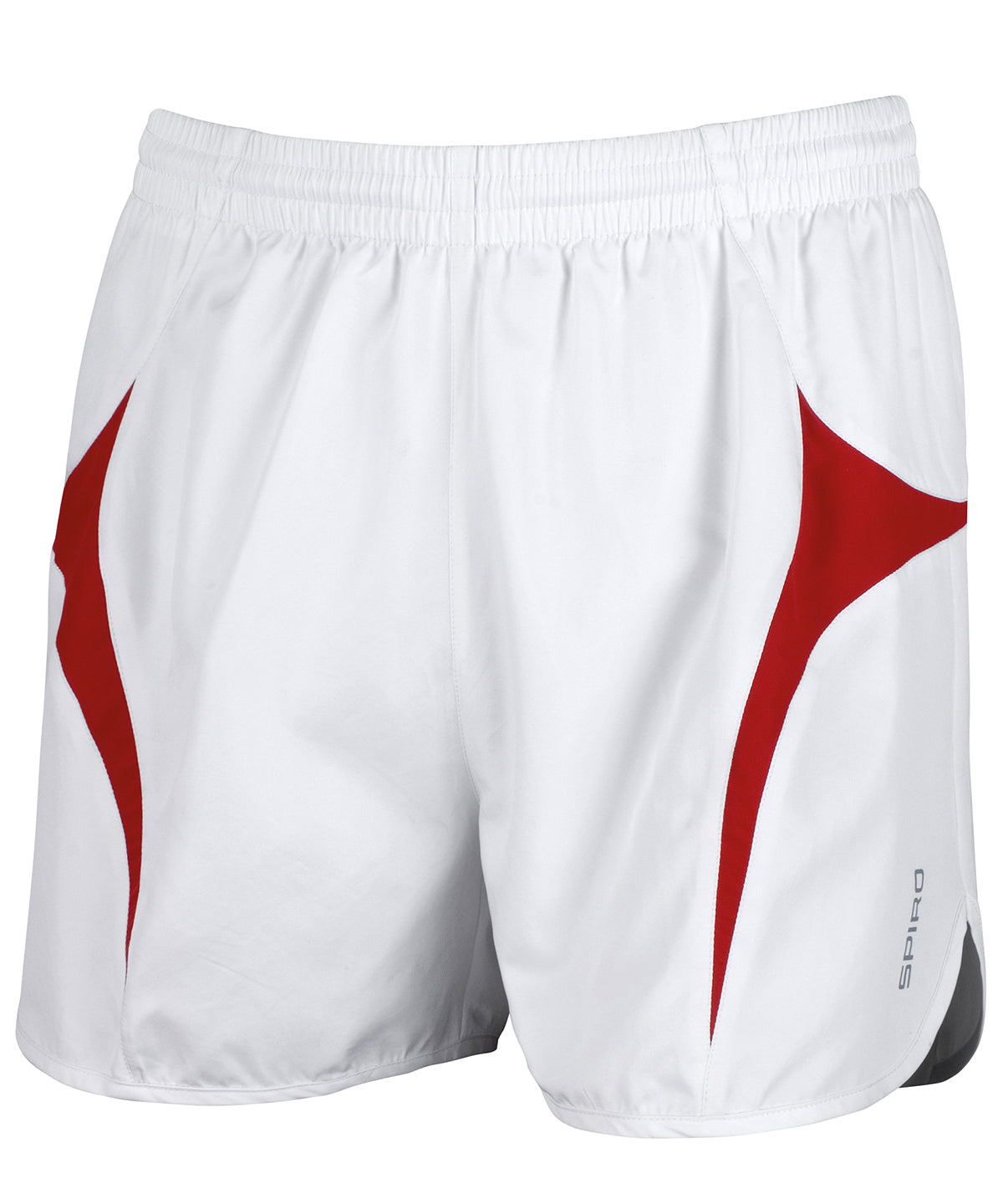 White/Red - Spiro micro-lite running shorts - GarmentEmbroidery