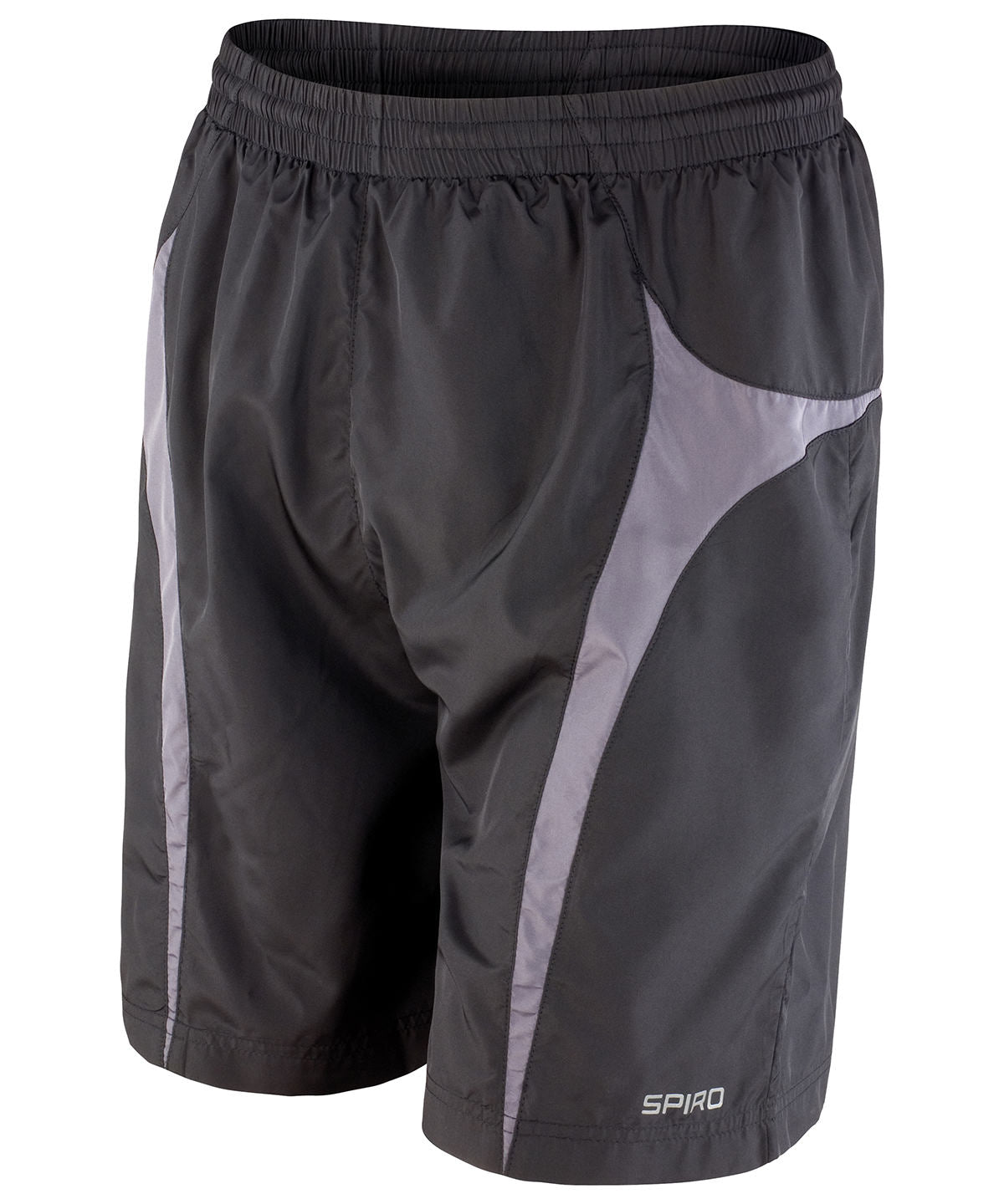 Black/Grey - Spiro micro-lite team shorts - GarmentEmbroidery