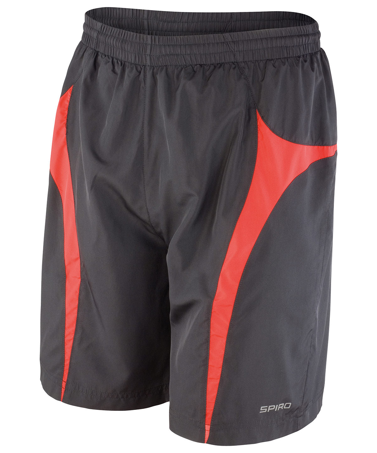 Black/Red - Spiro micro-lite team shorts - GarmentEmbroidery