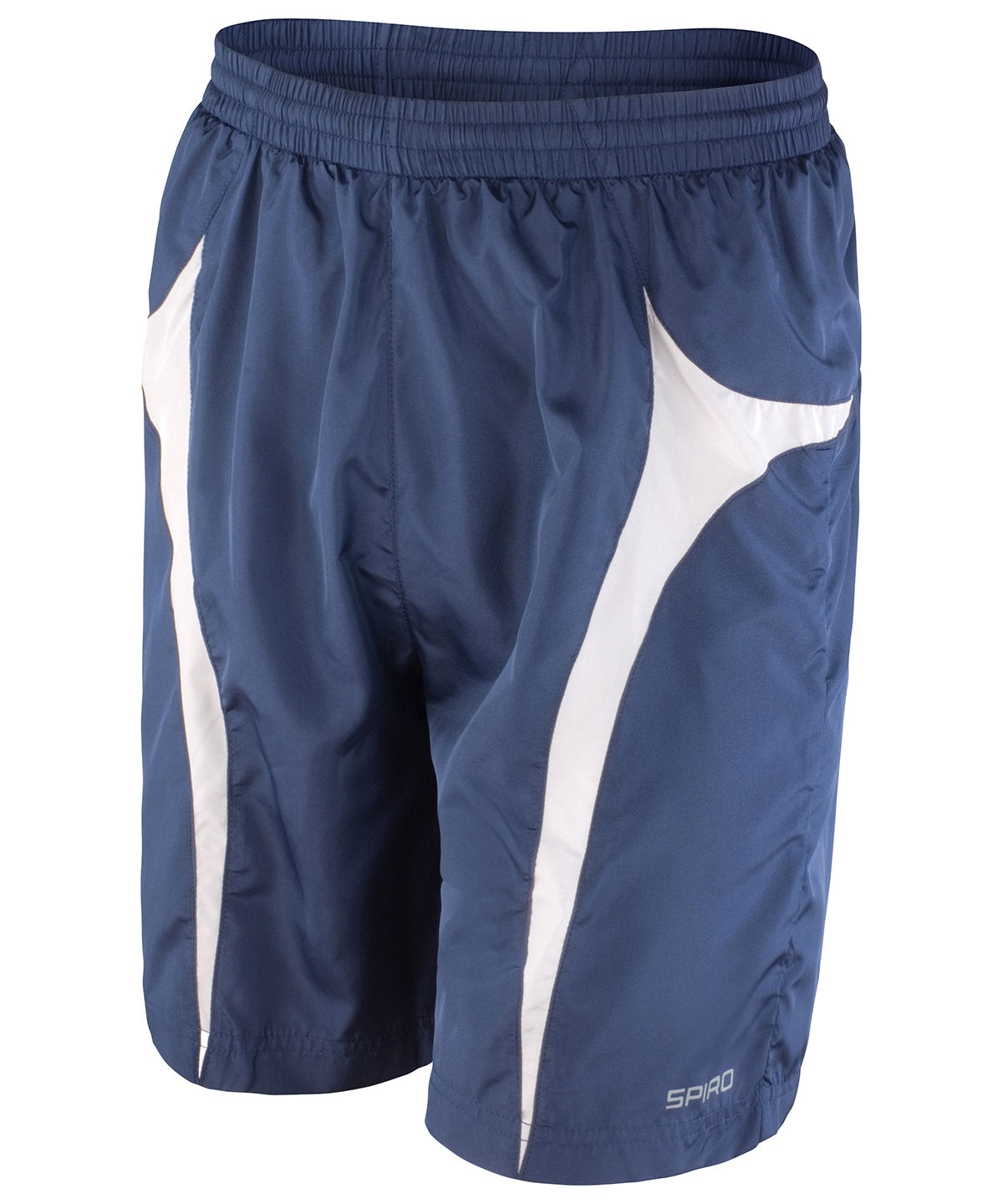 Navy/White - Spiro micro-lite team shorts - GarmentEmbroidery