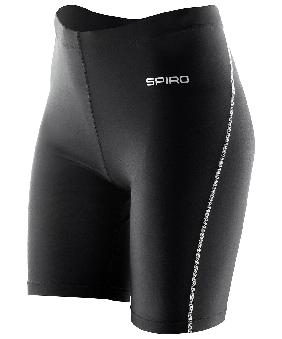 Black - Women's Spiro base bodyfit shorts - GarmentEmbroidery
