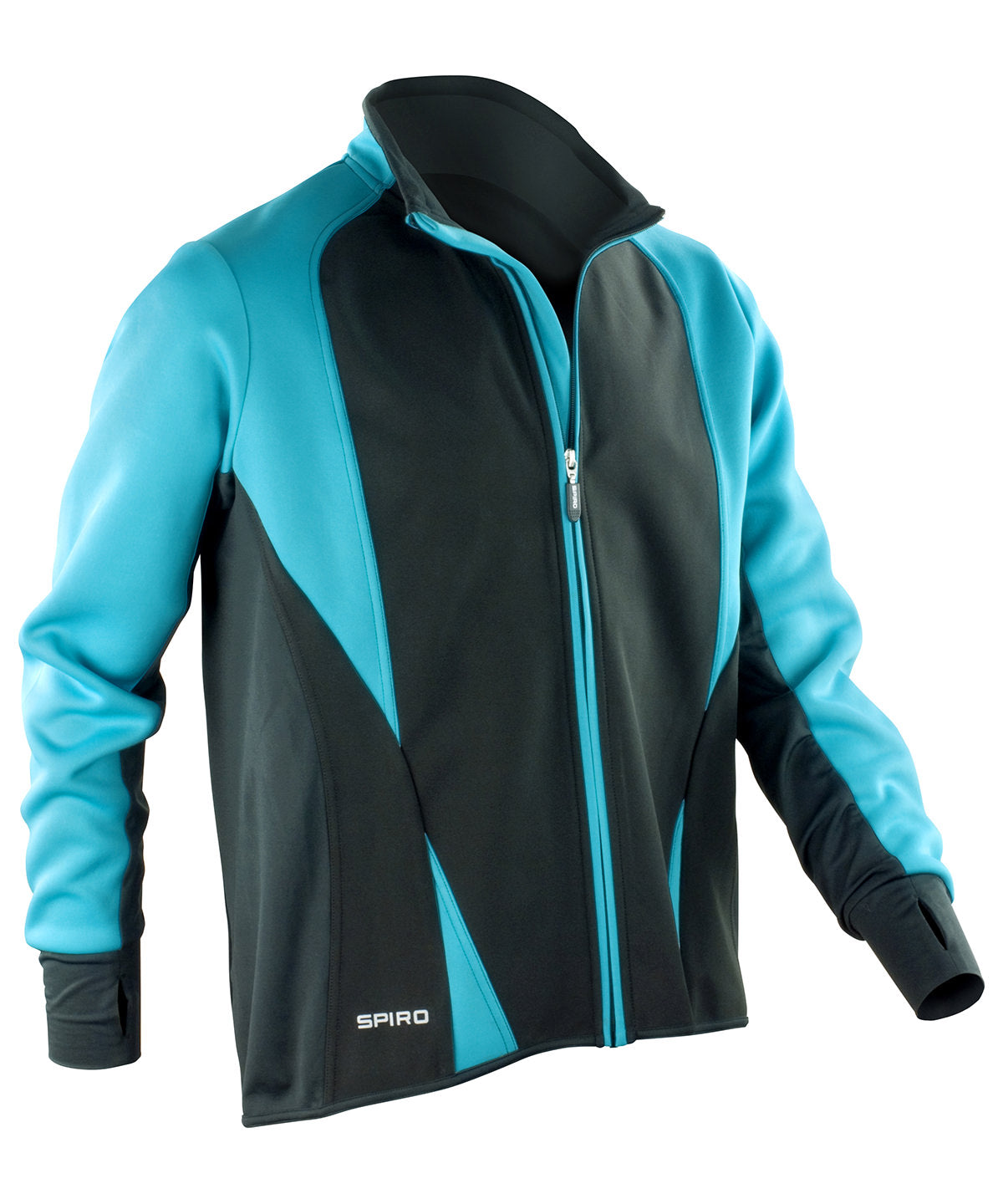 Aqua/Black - Spiro freedom softshell jacket - GarmentEmbroidery