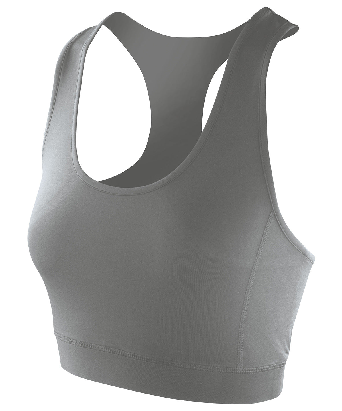 Cloudy Grey - Softex® crop top - GarmentEmbroidery