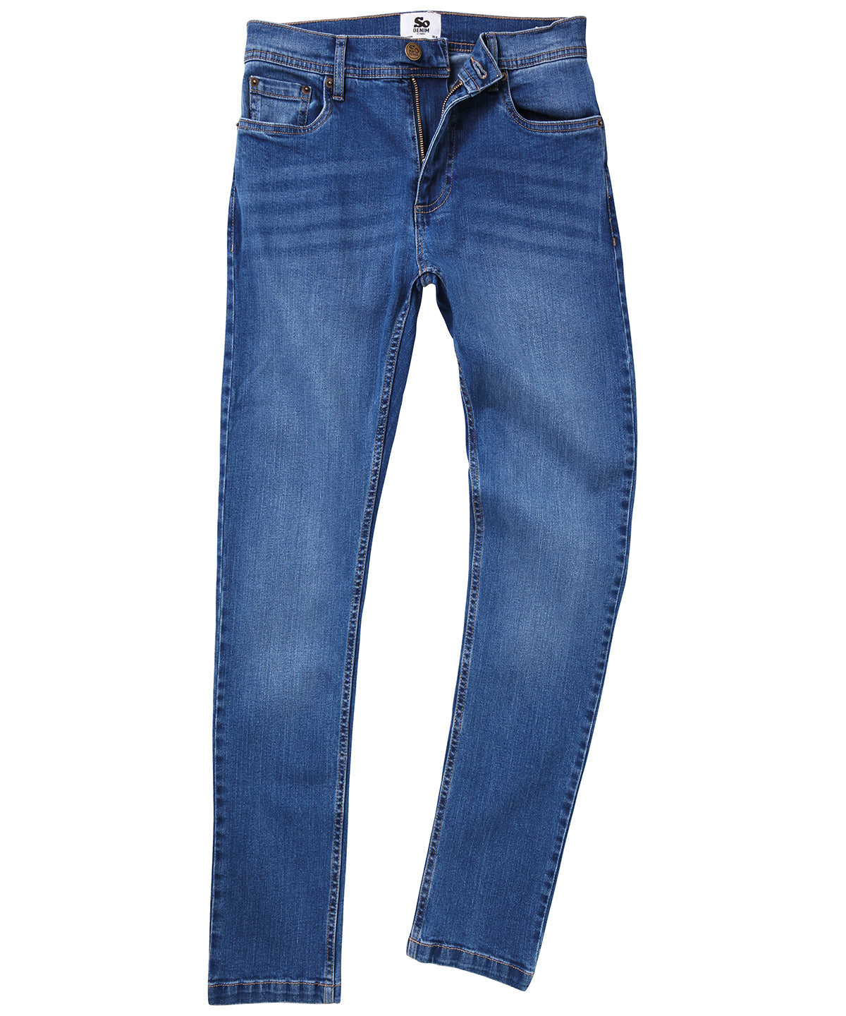 Mid Blue Wash - Max slim jeans - GarmentEmbroidery
