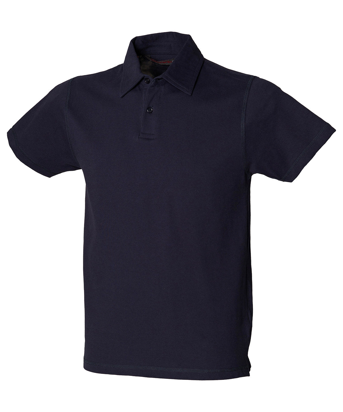 Navy - Short sleeve stretch polo - GarmentEmbroidery