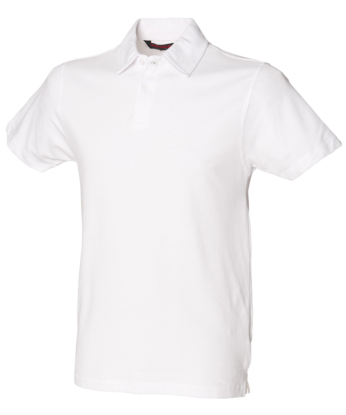 White - Short sleeve stretch polo - GarmentEmbroidery