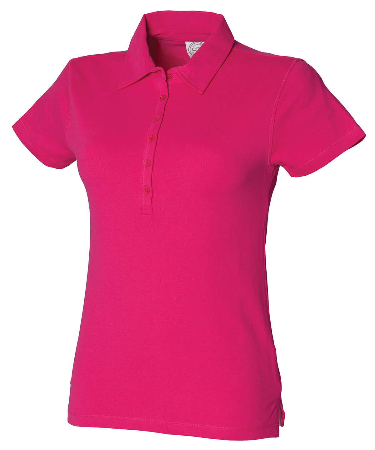 Fuchsia - Women's short sleeve stretch polo - GarmentEmbroidery
