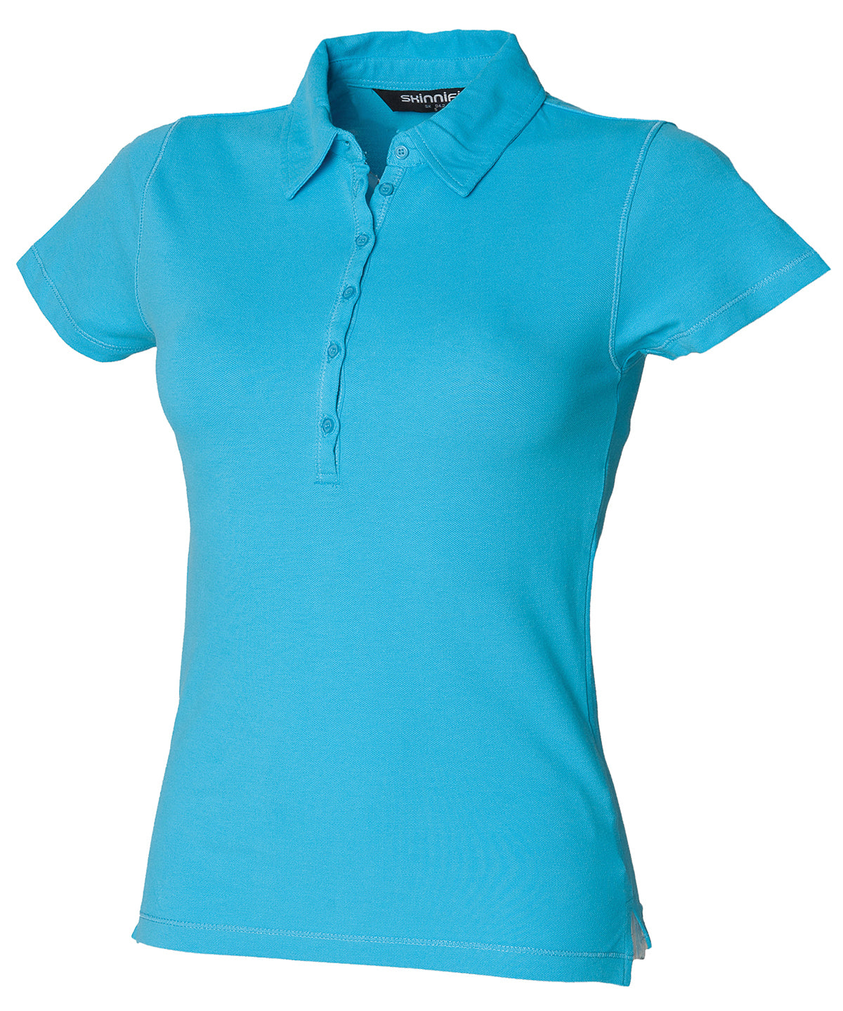 Surf Blue - Women's short sleeve stretch polo - GarmentEmbroidery