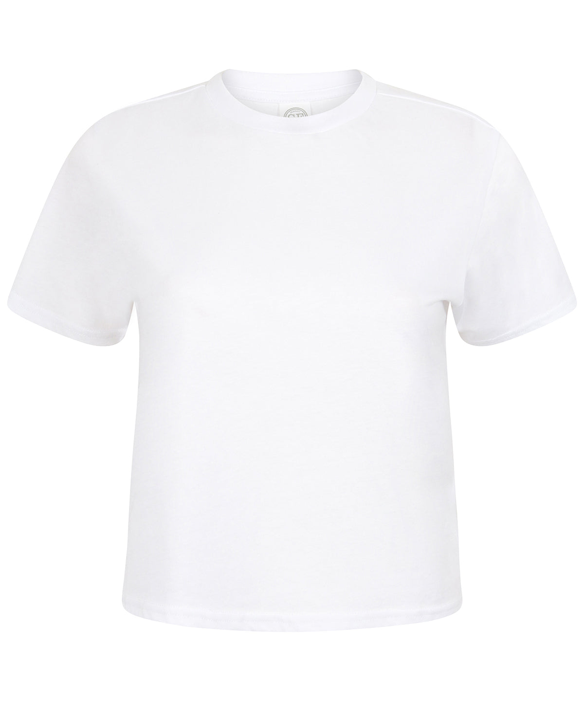 White - Women's cropped boxy T - GarmentEmbroidery