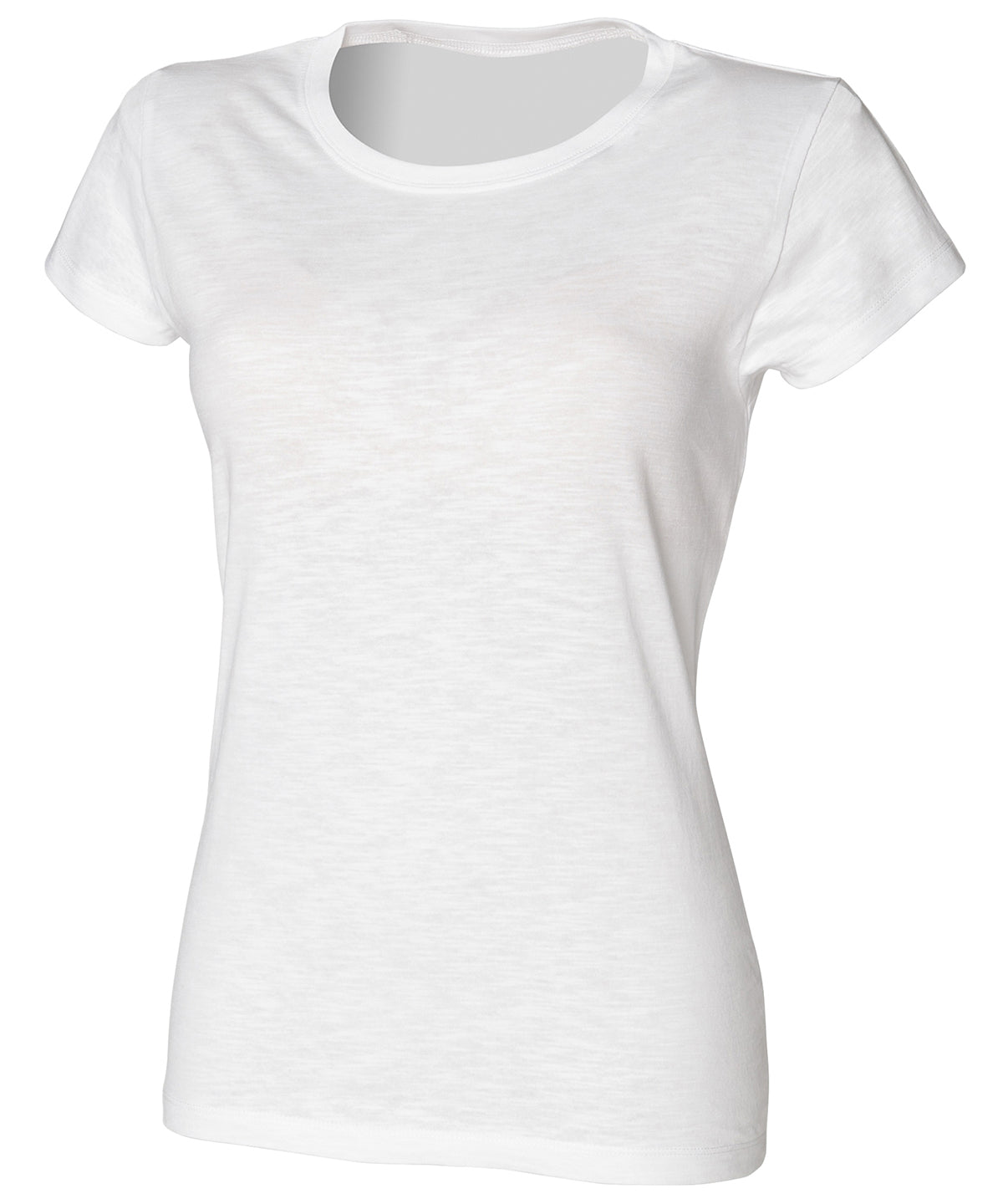 White - Women's slub t-shirt - GarmentEmbroidery