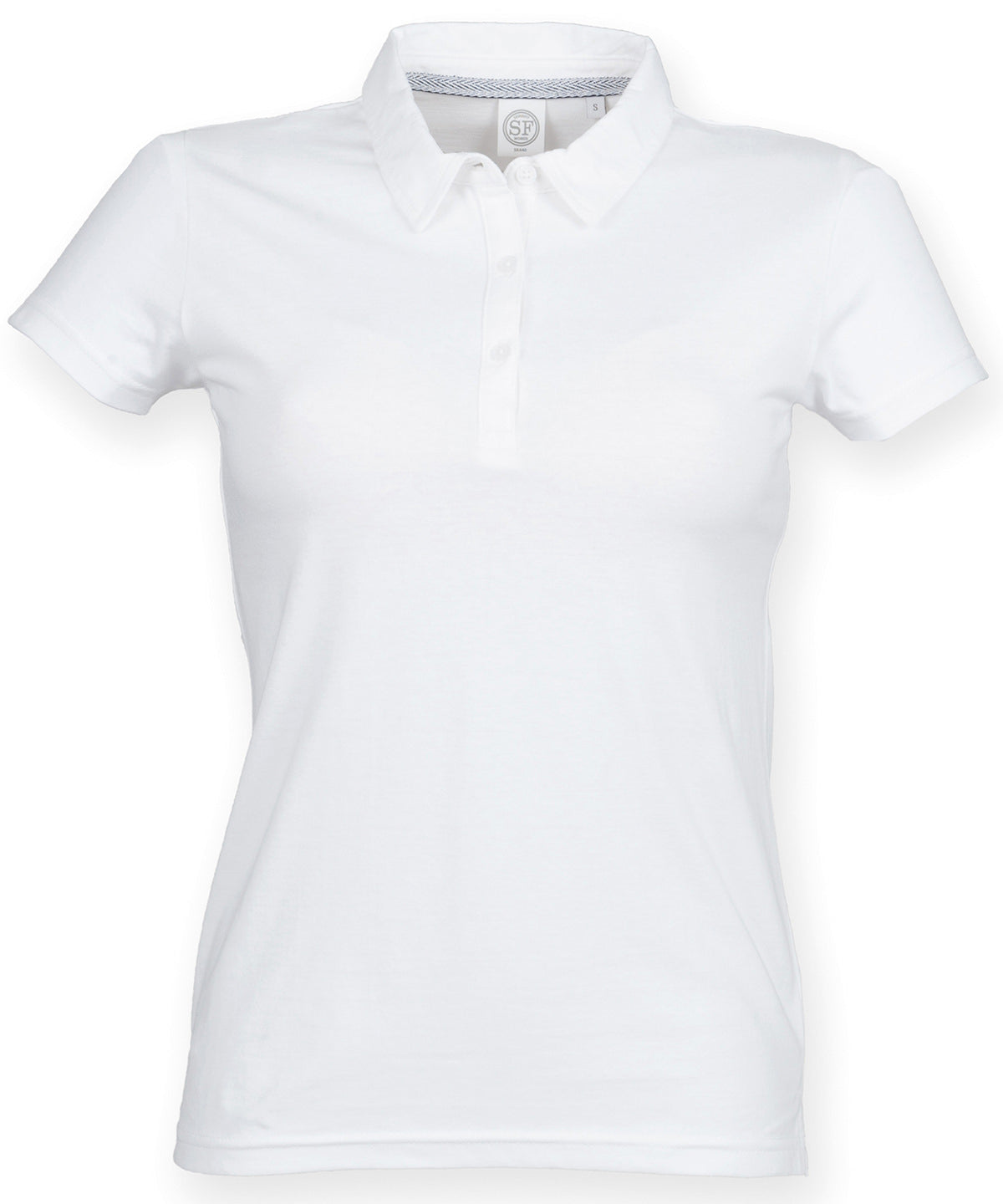 White - Women's fashion polo - GarmentEmbroidery