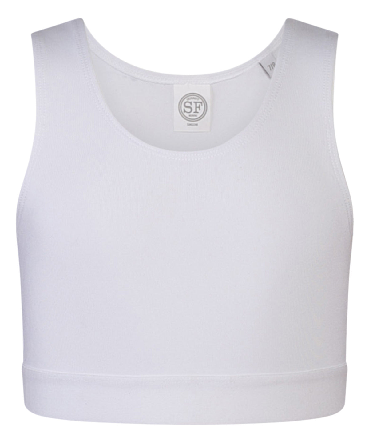 White/White - Kids fashion crop top - GarmentEmbroidery