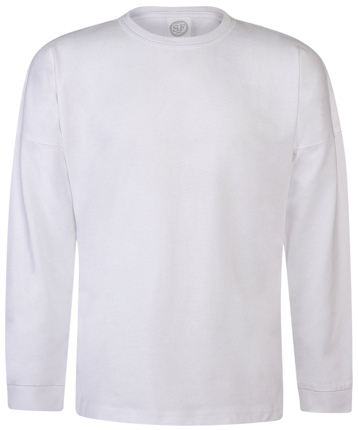 White - Kids drop shoulder slogan top - GarmentEmbroidery