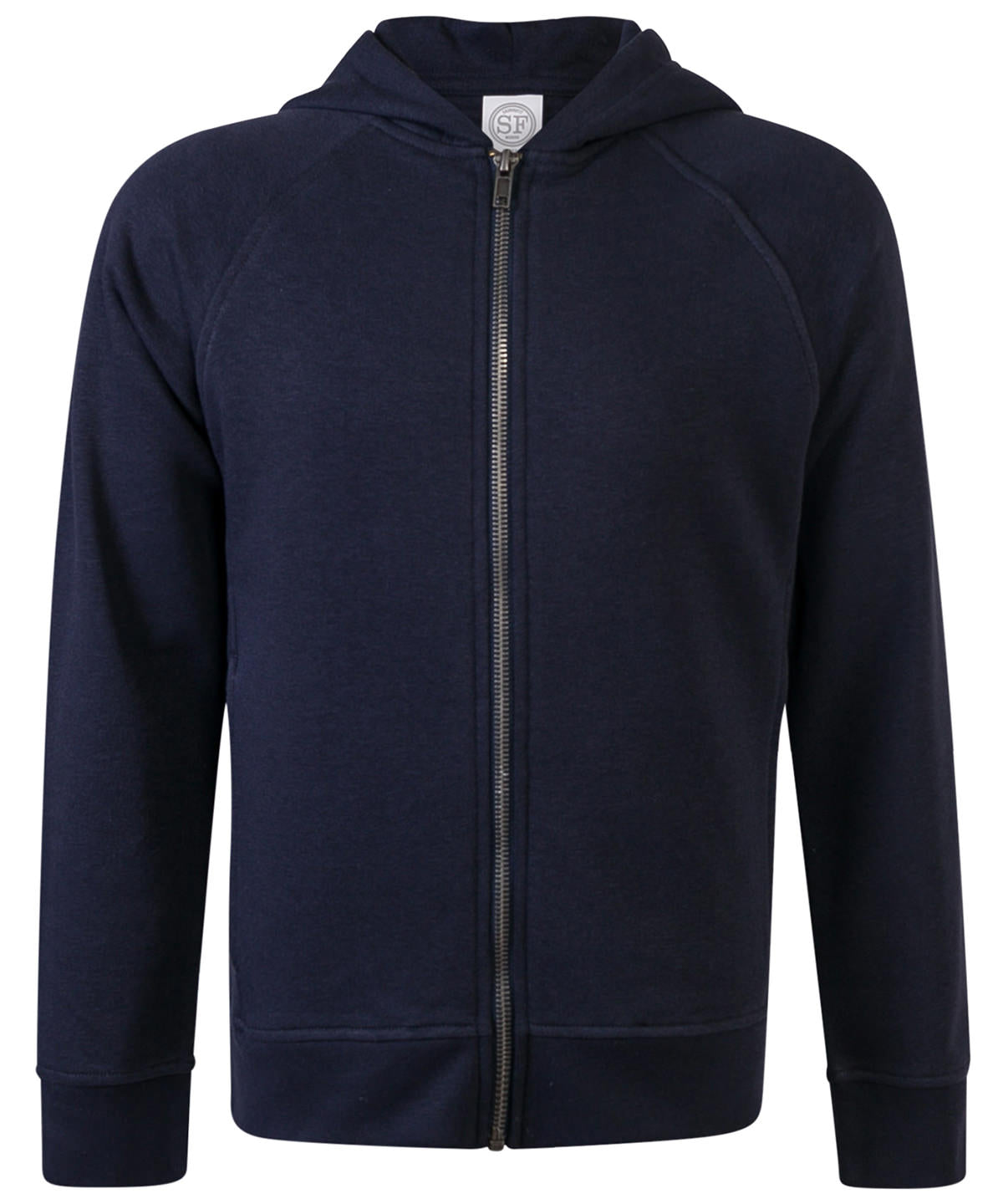 Navy - Kids zip-through hoodie - GarmentEmbroidery