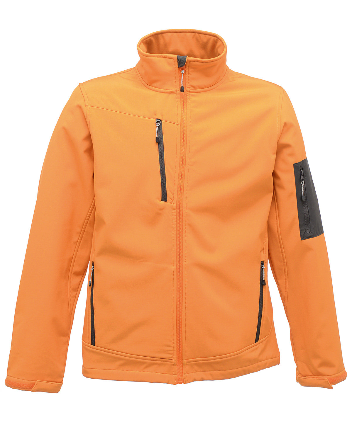 Sun Orange/Seal Grey - Arcola 3-layer softshell - GarmentEmbroidery