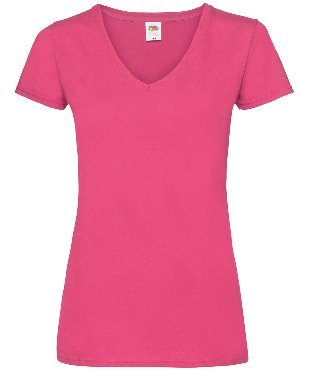 Fuchsia - Women's valueweight v-neck T - GarmentEmbroidery