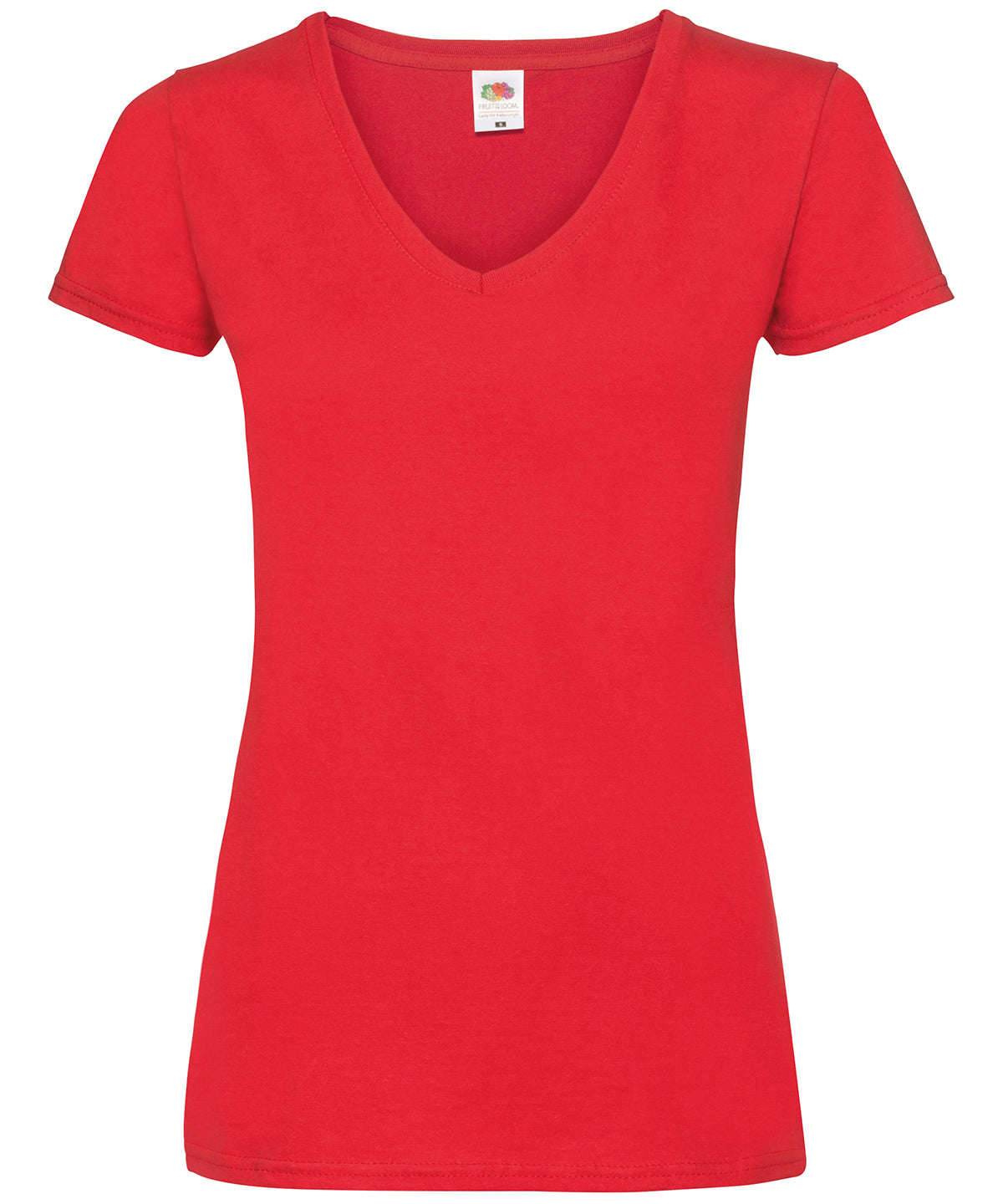 Red - Women's valueweight v-neck T - GarmentEmbroidery