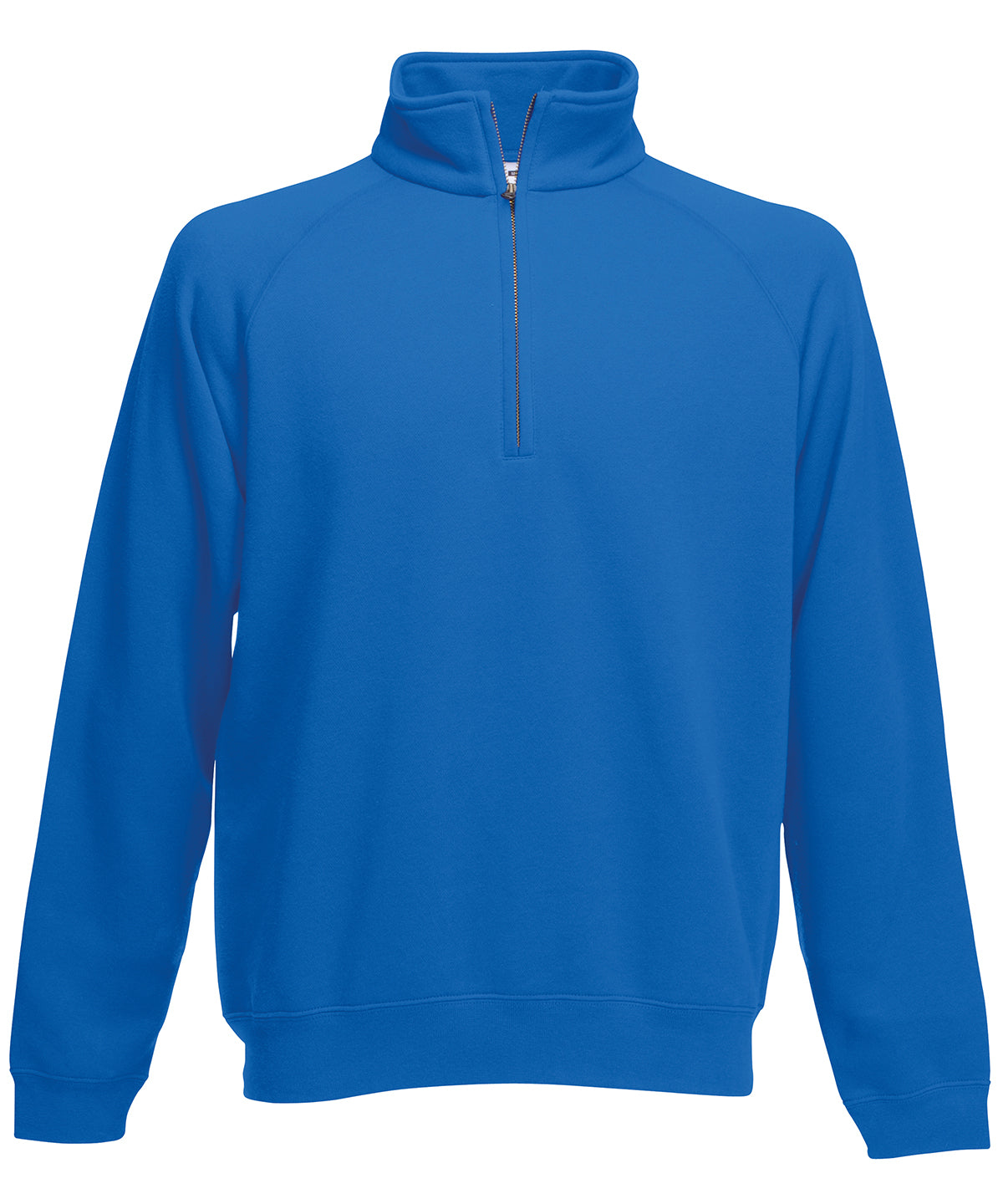 Royal Blue - Classic 80/20 zip neck sweatshirt - GarmentEmbroidery