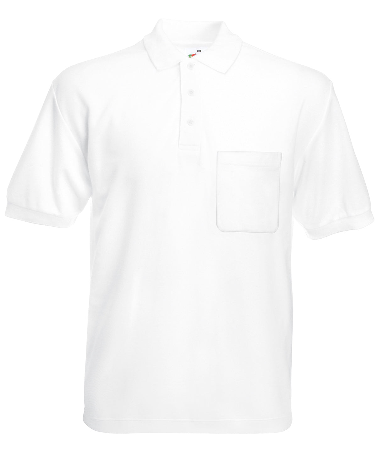 White - 65/35 pocket polo - GarmentEmbroidery