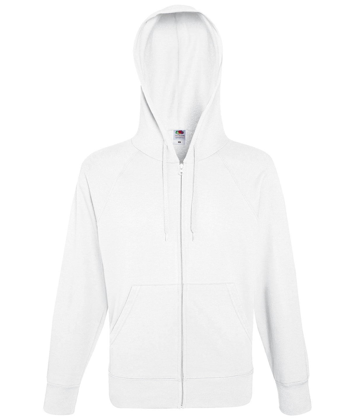 White - Lightweight hooded sweatshirt jacket - GarmentEmbroidery