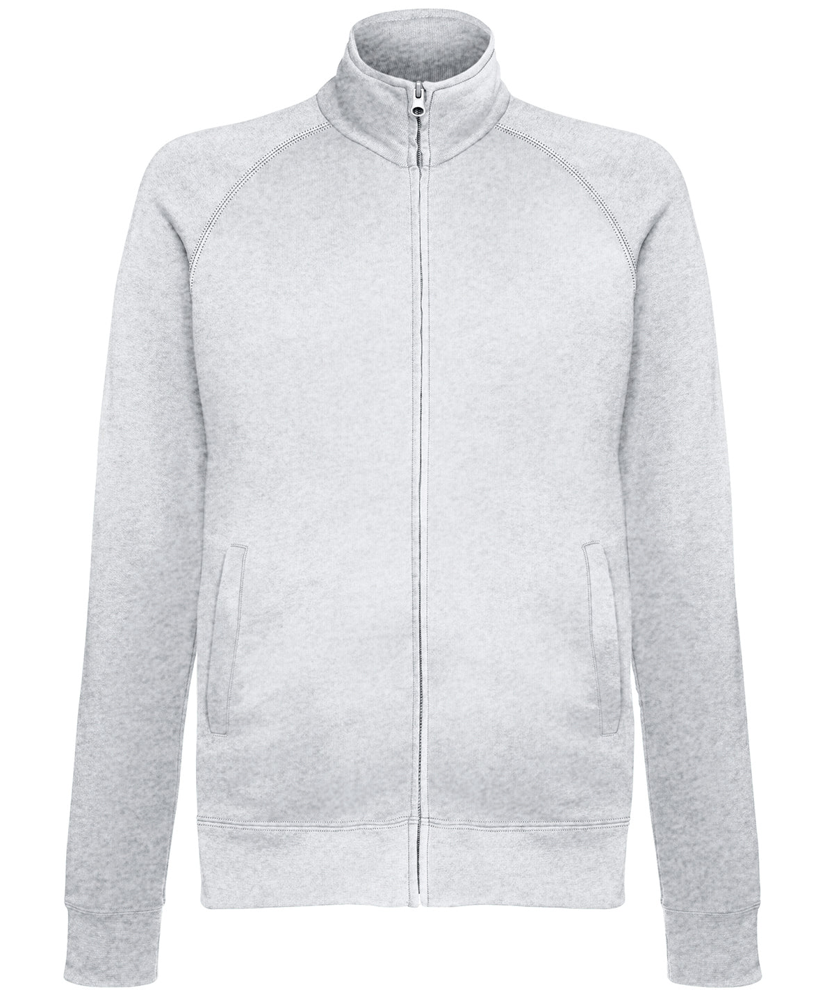 Heather Grey - Lightweight sweatshirt jacket - GarmentEmbroidery