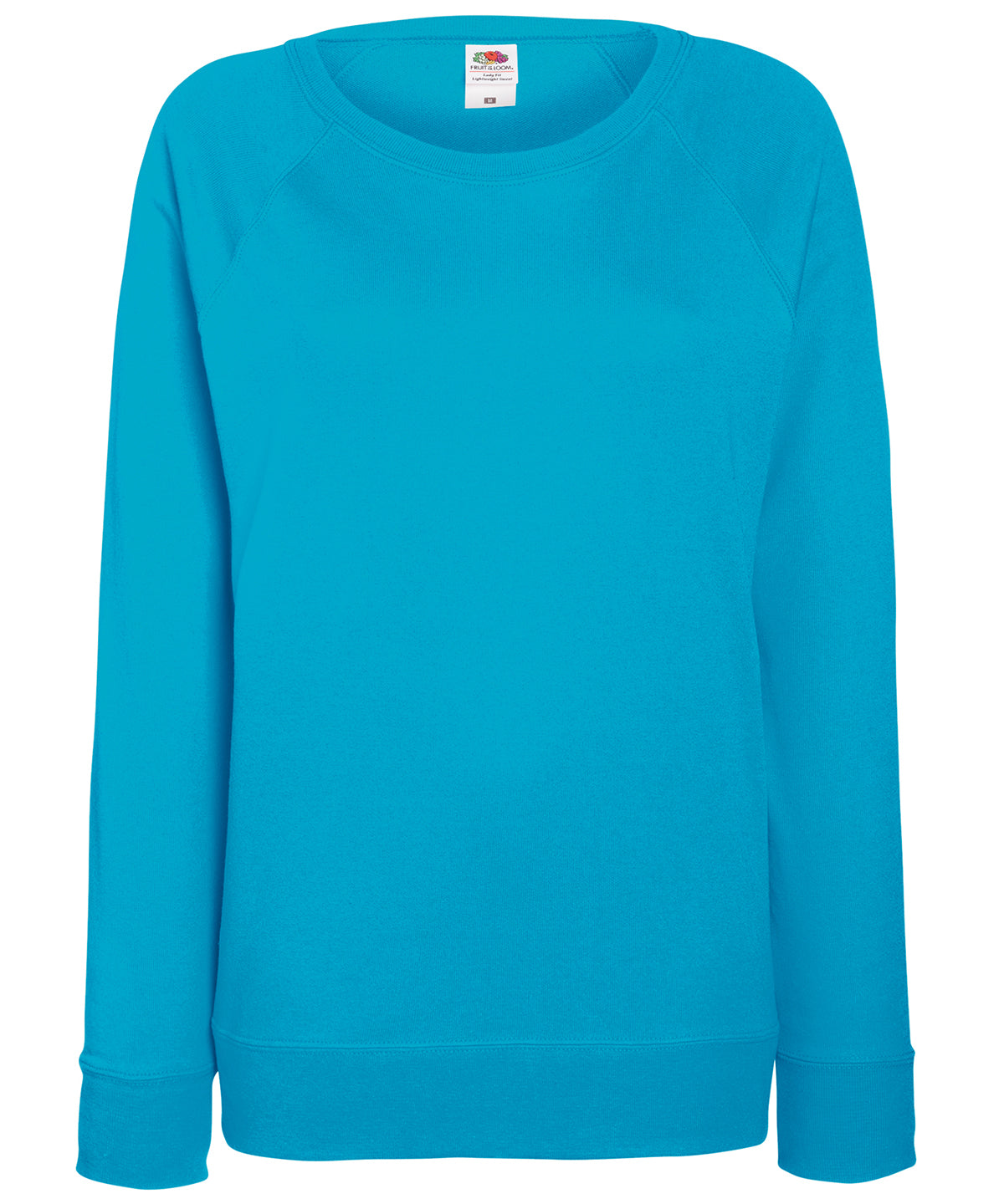Azure Blue - Women's lightweight raglan sweatshirt - GarmentEmbroidery