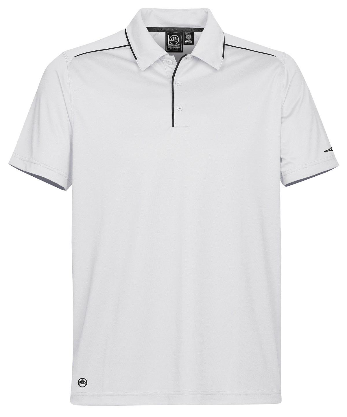 White/Black - H2X Inertia performance polo - GarmentEmbroidery